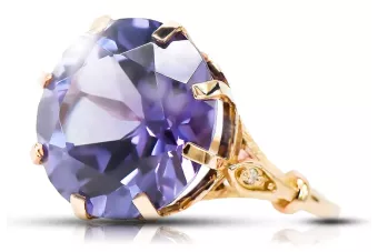 Plata 925 Anillo Alexandrite ruso soviético Estilo vintage vrc073s