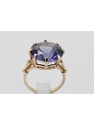 Ruso soviético rosa 14k 585 oro Alexandrite Ruby Esmeralda anillo Zircon vrc073