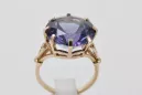 Ruso soviético rosa 14k 585 oro Alexandrite Ruby Esmeralda anillo Zircon vrc073