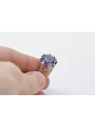Ruso soviético rosa 14k 585 oro Alexandrite Ruby Esmeralda anillo Zircon vrc073