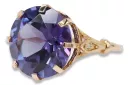 Ruso soviético rosa 14k 585 oro Alexandrite Ruby Esmeralda anillo Zircon vrc073