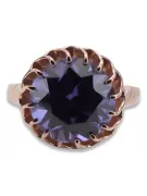 Розово-розово злато 14k 585 Александритов пръстен vrc035