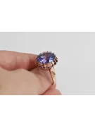 Розово-розово злато 14k 585 Александритов пръстен vrc035