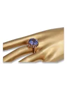 Rose pink 14k gold 585 Alexandrite ring vrc035 Vintage Russian Soviet style