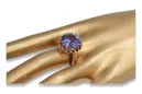 Rose pink 14k gold 585 Alexandrite ring vrc035 Vintage Russian Soviet style