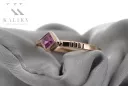 Inel sovietic rusesc din aur 585 trandafir 14k alexandrit rubin smarald safir zircon vrc014