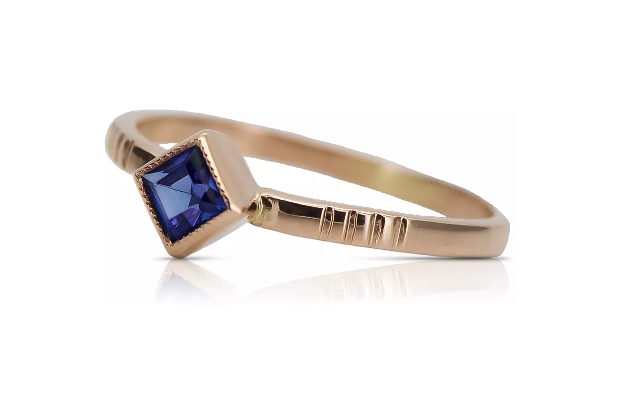 Ruso soviético rosa 14k 585 oro Alejandrita Rubí Esmeralda Zafiro Circón anillo vrc014