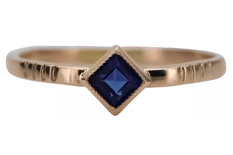 Russian Soviet rose 14k 585 gold Alexandrite Ruby Emerald Sapphire Zircon ring  vrc014
