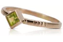 Pierścionek z różowego czerwonego złota 14k 585 z Peridotem vrc138 Vintage