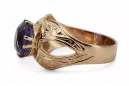 Rosă sovietică rusă 14k 585 aur alexandrit rubin smaragd safir zircon inel vrc135