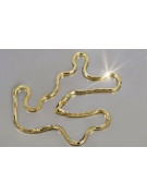 Italienische gelbe 14-Karat-Gold-585-Fuchsschwanz-Schlangen-Tondo-Kette cc020y