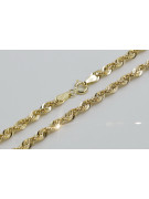 Italian galben 14k aur New Rope diamant tăiat brățară CB087