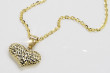 Italian 14k Gold modern heart pendant with Anchor chain pp018&cc003y