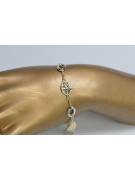 Pulsera de lujo de oro italiano blanco amarillo de 14k cb146yw