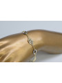 Bracelet fantaisie en or italien blanc 14k cb146yw