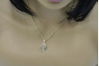 Italian 14k gold modern pendant with snake chain pp025yw&cc074y