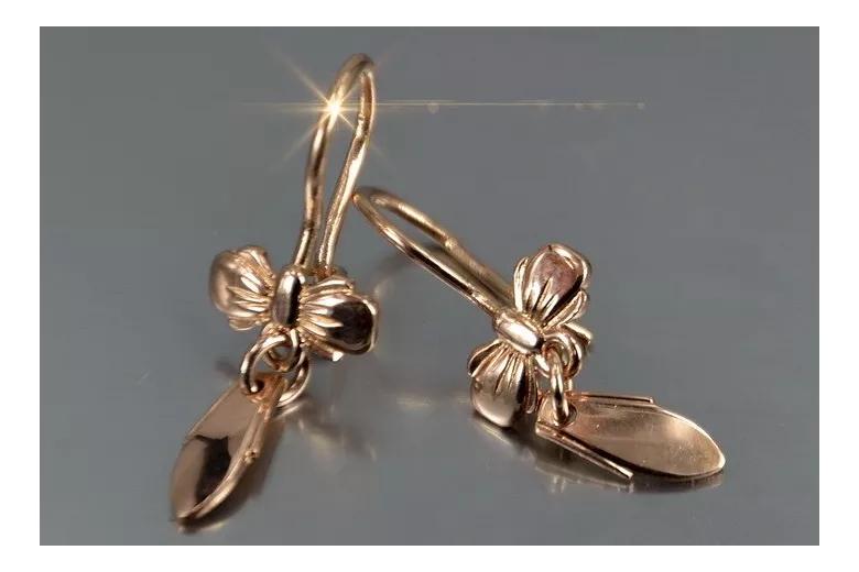 Russian rose gold earrings vens280