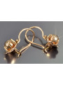 Russian rose Soviet gold earrings vens292