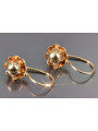 Russian rose Soviet gold earrings vens292