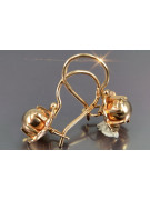 Russian rose Soviet gold earrings vens292