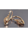 Russian rose Soviet gold earrings vens303