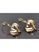 Russian rose Soviet gold earrings vens306