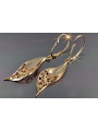 Russian rose Soviet gold earrings vens308