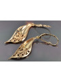 Russian rose Soviet gold earrings vens308