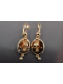 Russian rose Soviet gold earrings vens312