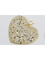 Wunderschöner Herz-Anhänger aus 14K Gelb- & Weißgold, Italienisches Design cpn002yw