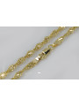 Російська троянда (італійська жовта) золота Нова мотузка Сінгапур з діамантовою огранкою браслет порожнистий cb076