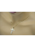 Златен католически кръст ★ russiangold.com ★ злато 585 333 Ниска цена