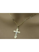 Exquisites Orthodoxes Kreuz aus 14K Weiß- & Gelbgol oc002wy