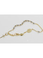 Italian 14k gold rosary "Dolce Gab" bracelet rbc002yw
