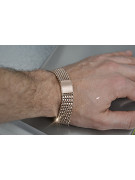Bracelet de montre en or rose rose russe homme 14k 585 mbw004r