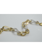 Bracelet fantaisie en or italien jaune & blanc cb141