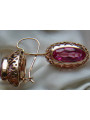 Russische Sowjetische Rose Pink 14k 585 Gold Ohrringe vec088 Alexandrit Rubin Smaragd Saphir ...