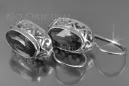 Vintage rose pink 14k 585 gold earrings vec088 alexandrite ruby emerald sapphire ...