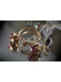Vintage rose pink 14k 585 gold earrings vec100 alexandrite ruby emerald sapphire ...