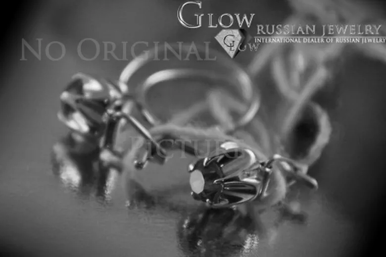 Rusă sovietică a crescut roz 14k 585 cercei de aur vec100 alexandrit rubin smarald safir ...