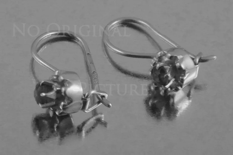 Vintage rose pink 14k 585 gold earrings vec104 alexandrite ruby emerald sapphire ...