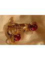 Vintage kolczyki z 14k 585 różowego złota vec106 aleksandryt rubin szmaragd szafir ...