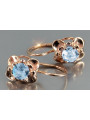 Vintage rose pink 14k 585 gold earrings vec116 alexandrite ruby emerald sapphire ...