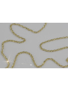 Rosa rusa Amarillo italiano oro de 14k Nueva cuerda Singapur cadena de corte de diamante hueco cc079