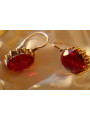 Vintage rose pink 14k 585 gold earrings vec120 alexandrite ruby emerald sapphire ...