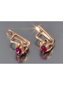 Vintage rose pink 14k 585 gold earrings vec134 alexandrite ruby emerald sapphire ...