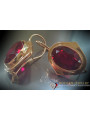Vintage rose pink 14k 585 gold earrings vec135 alexandrite ruby emerald sapphire ...