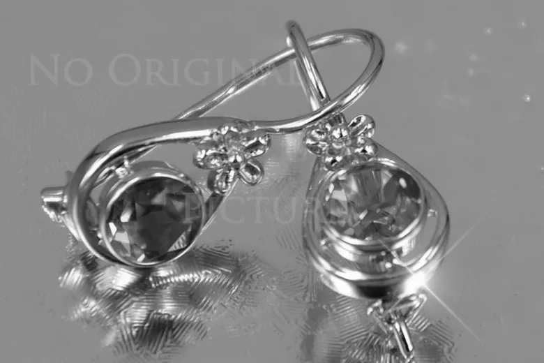 Boucles d’oreilles en or rose soviétique russe 14k 585 vec140 alexandrite rubis émeraude saphir ...