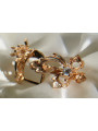 Vintage rose pink 14k 585 gold earrings vec156 alexandrite ruby emerald sapphire ...