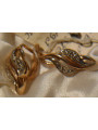Vintage rose pink 14k 585 gold earrings vec158 alexandrite ruby emerald sapphire ...